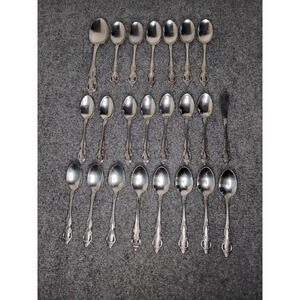 SSS Oneida Pembrooke Renoir Stainless Flatware 23 Piece Spoons & Spread NO FORKS